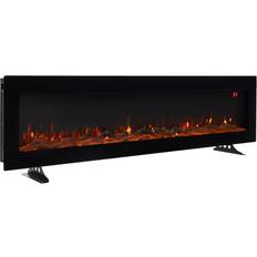 Living and Home Living and Home Wall Mount Electric Fireplace 60 Inch Black 32.7 x 12 x 152.4cm