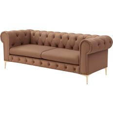 Chesterfield Sofas Inspired Home Geraldine Button Tufted Seat Sofa 3 Seater