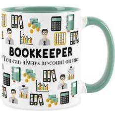 Home Turquoise Ceramic Bookkeeper Mug Cup & Mug