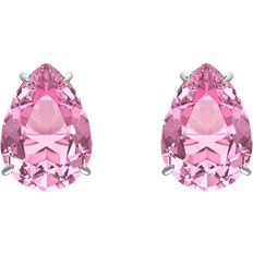 Swarovski Gema Stud Earrings - Silver/Pink