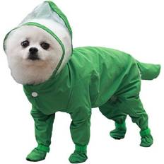 Pets Zeuxo Pet Dog Raincoat Waterproof Jacket for Puppies