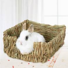 Pets Zeuxo Woven Grass Small Pet Rabbit Bed