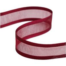 Wine Organza Ribbon 25mm x 5m