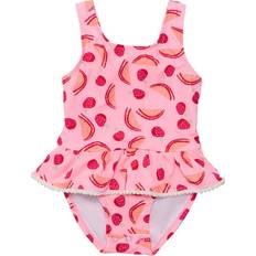 Pink Swimsuits Children's Clothing Snapper Rock Sleeveless Ruffle Waist Skirt - Berry Sweet