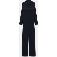 Dorothee Schumacher Silk Jumpsuit With Epaulettes - Blue