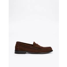 Suede Low Shoes Tommy Hilfiger Debossed Suede Loafers - Legacy Brown