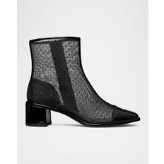 Transparent Shoes Tory Burch Cap-Toe Ankle Boots - Black