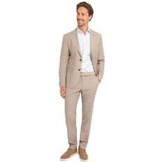 Beige - Men Suits Suitable Strato Toulon Suit - Wool Beige