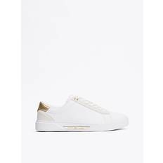 Tommy Hilfiger Metallic Leather Court Trainers - White