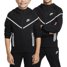 NIKE L Hoodies NIKE Big Kid's Sportswear Tech Fleece Reflective Full-Zip Hoodie - Black (FZ5433-010)