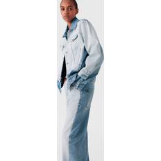 Stella McCartney Contrast Panel Straight Leg Jeans - Blue