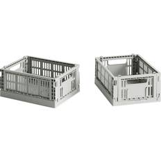 Hay Colour Crate Mini Light Grey Opbevaringsboks 2stk