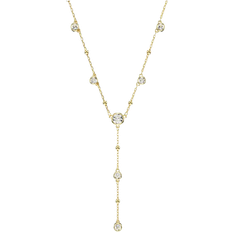 Swarovski Collier en Y Imber, Taille ronde, Blanc, Placage de ton or