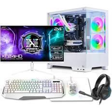 AMD Ryzen 5 - Tower Desktop Computers X= Mini CUBE AMD Ryzen 5 5500 6 Core, Nvidia RTX 4060 8GB, 24" 165Hz Monitor Package For Gaming