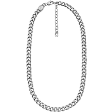 Edelstahl Halsketten Fossil Ellis Core Chain Necklace - Silver