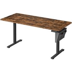 Electric skrivbord Songmics Electric Rustic Brown/Black Skrivbord 70x160cm