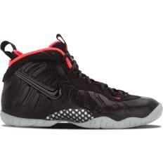 Leather Sport Shoes Nike Foamposite Pro Yeezy GS - Black/Black/Laser Crimson