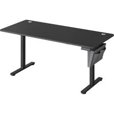 Staal Tafels Songmics Height-Adjustable Electric Ink Black Writing Desk 70x160cm