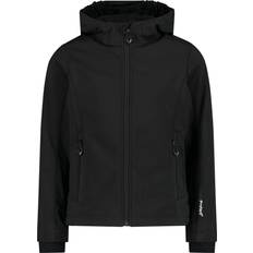 Fleece Gevoerd Jassen CMP Kid's Softshell Jacket with Fixed Hood - Black (3A29385N-U901)