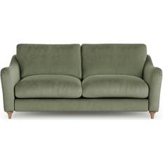 Dunelm Hattie Matte Plush Velvet Sage Sofa 203cm 3 Seater