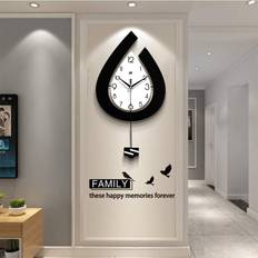 Wood Wall Clocks ttkllo Modern Decorative Pendulum Black Wall Clock 30.5cm