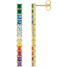 Multicolour Earrings Thomas Sabo Sterling Plated Stone Zirconia Multicoloured Earring H2249-996-7