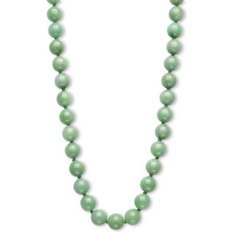 Macy's Green Necklaces Macy's Dyed Green Jade Knotted Bead All-Around 18" Collar Necklace Dyed Green Jade (18 inches)