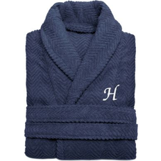 Sleepwear Herringbone Bath Robe - Midnight Blue