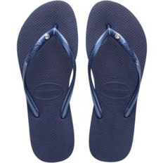 Rubber Shoes Havaianas Slim Crystal II Flip Flop Sandals - Navy Blue