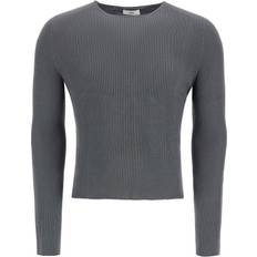 Soie Pulls Modern-Fit Textured Mouline Sweater - Charcoal Melange