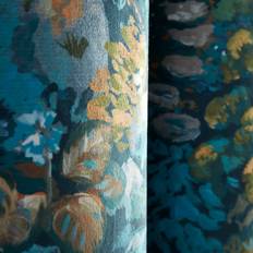 RHS Garden Walk Curtains 46 x 90 cm Blue