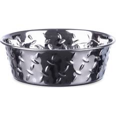 Loving Pets Diamond Plated Dog Bowl with Non-Skid Bottom