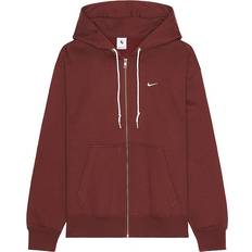 Nike Solo Swoosh Men's Full-Zip Hoodie - Dark Pony/White