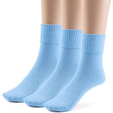 Rayon - Women Socks Women's Bamboo Crew Socks - Light Blue