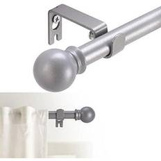 Silver Curtain Rods GXOACKJ Metal Standard Decorative Curtain Rod 32 to 62 inch