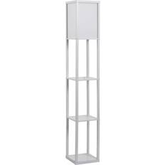 Built-In Switch Floor Lamps & Ground Lighting Homcom Modern 3 Tier White Floor Lamp 160cm