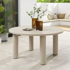 Garden Table modway Nautica Outdoor Patio 60" Round Dining Table 30 H x 59 W x 59 L