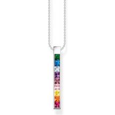 Turkos Halsband Thomas Sabo Halsband Stenar I Färg Silver