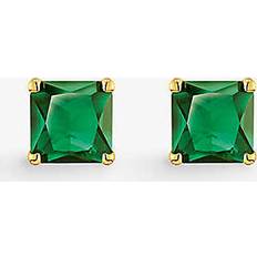 Jewellery Thomas Sabo Gold Plated Green Stone Earrings - Green