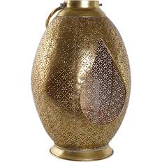 Krystal Fyrfadsstager Home ESPRIT Golden Metal Crystal Candleholder 24 x 24 x 38,5 cm Fyrfadsstage