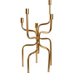 Brass Candle Holders Home ESPRIT Golden Metal 25 x 25 x 51 cm Candle Holder