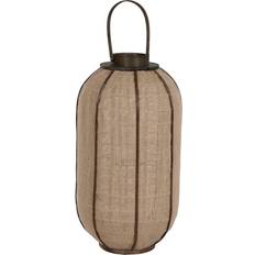 Trä Värmeljuslyktor Home ESPRIT Naturell Jute Bambu 33 x 33 x 61.5 cm Värmeljuslykta