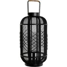 Metal Candle Holders Home ESPRIT Black Metal Candleholder 25.5 x 25.5 x 46.5 cm Candle Holder
