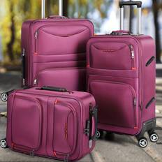 Temu 3 Pieces Luggage Set Purple