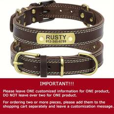 Pets Temu Personalized Custom Heavy Duty Dog Collar