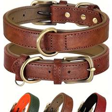 Pets Temu Adjustable Leather Dog Collar for Dogs