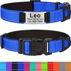 Pets Temu Personalized Padded Pet Collars Engraved