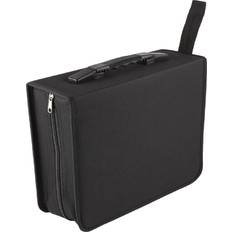 Optical Storage Temu Cd Case Disc Carry Case 320 Disc Capacity Holder Protector Cd Dvd Binder Wallet Large Dvd Storage Case Protective Bag Cd Dvd Storage (black)