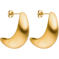 Purelei Big Matt Drop Earrings - Gold