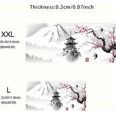 Temu Japanese Cherry Sakura Pagoda Mouse Pad